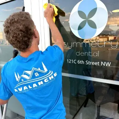 Ben Atwood providing professional window cleaning services