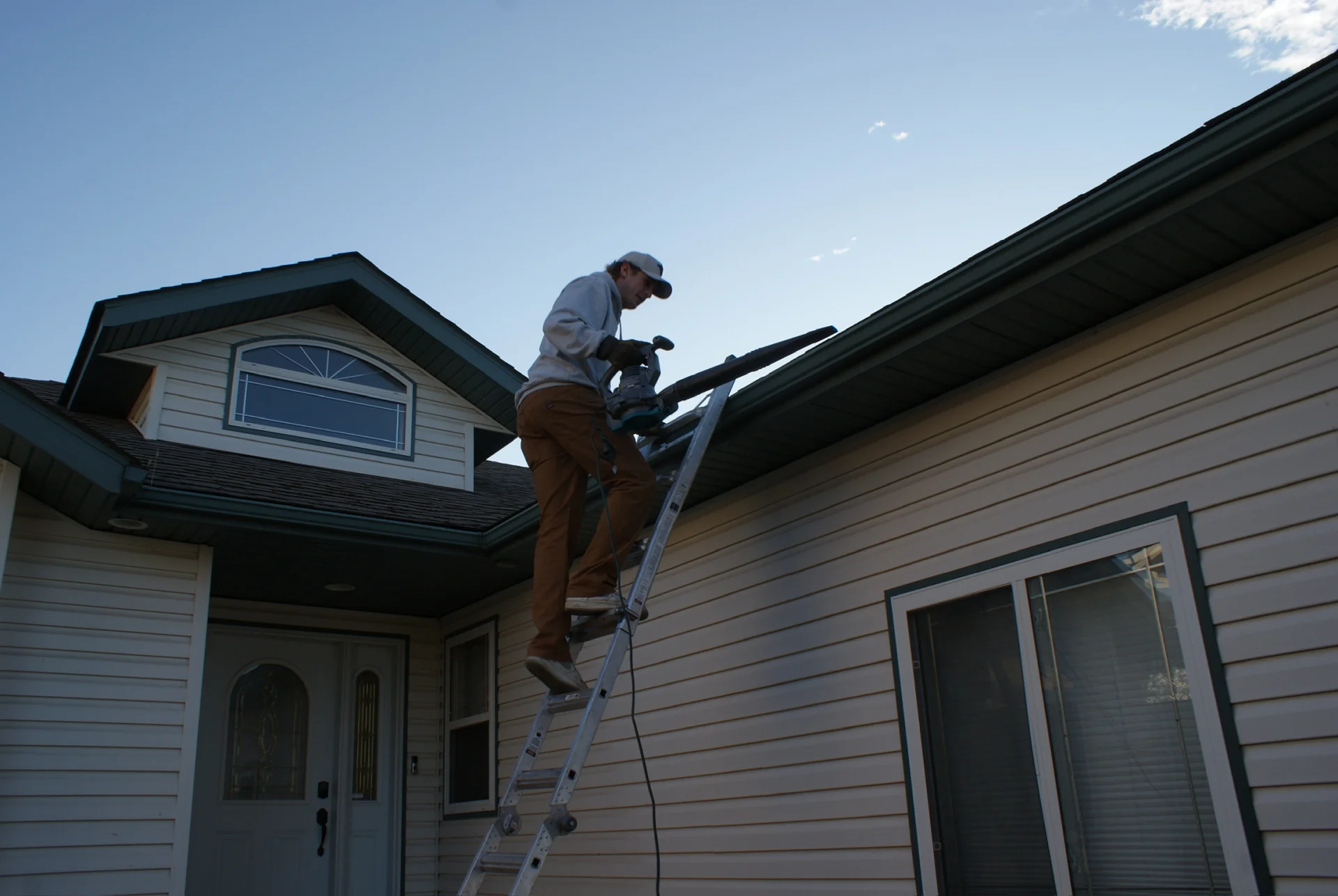 Clean gutters after professional service