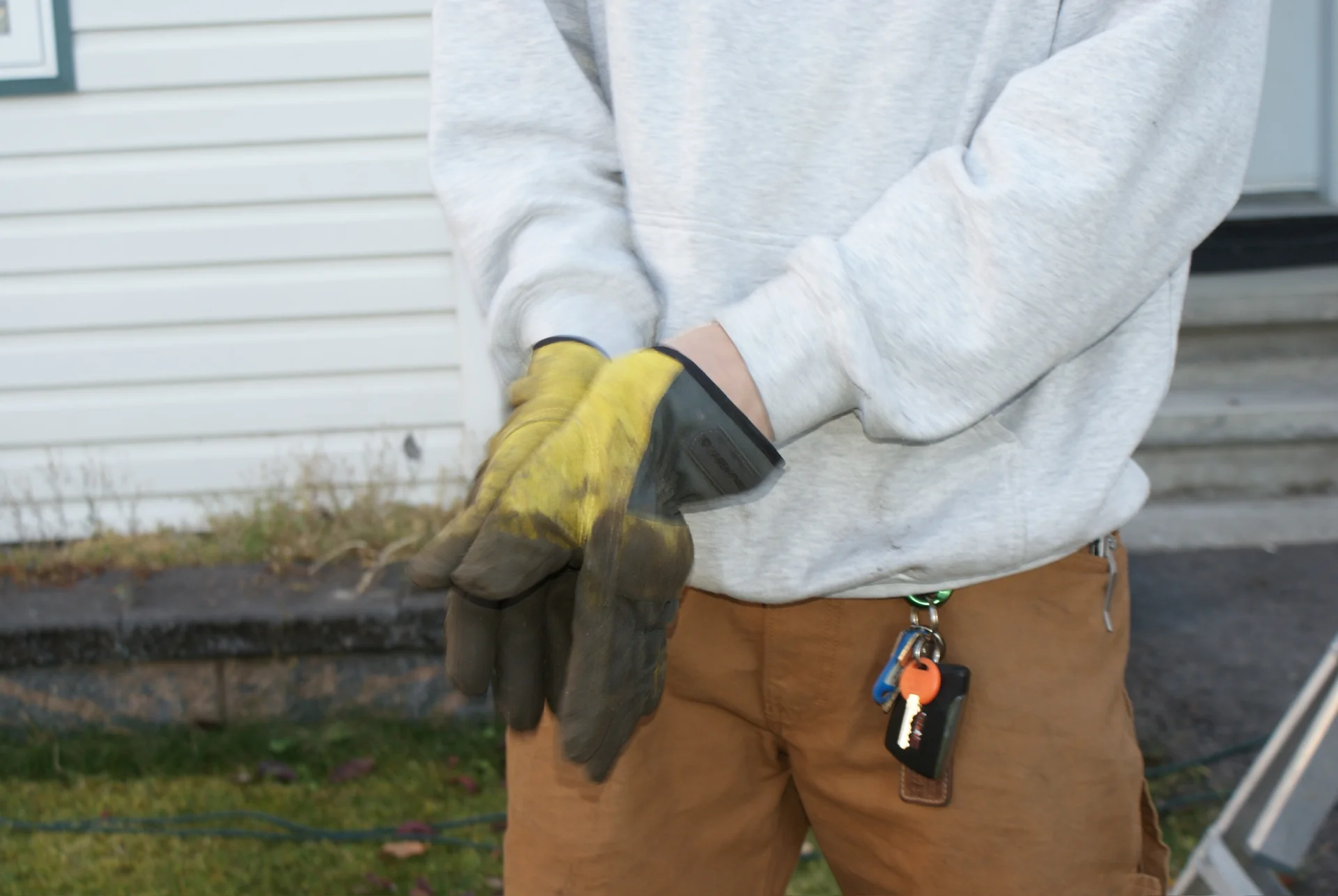 Professional Window Washing in action
